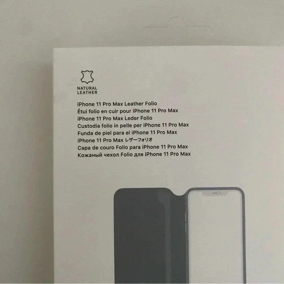 Apple iPhone 11 Pro Max Natural Leather Folio Phone Case Cover Peacock NEW! - Picture 4 of 8